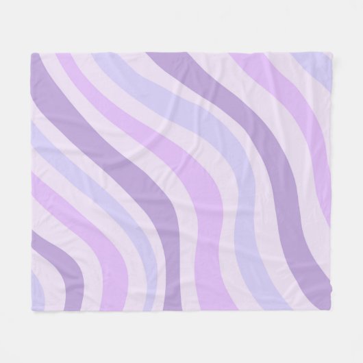 Abstracte Paarse Groovy Stripe Liquid Pattern Fleece Deken (Voorkant (Horizontaal))