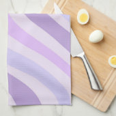 Abstracte Paarse Groovy Stripe Liquid Pattern Theedoek (Quarter Fold)