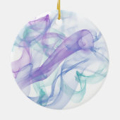 Abstracte Paarse haas Keramisch Ornament (Achterkant)