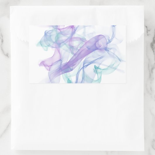 Abstracte Paarse haas Rechthoekige Sticker (Tas)