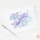 Abstracte Paarse haas Rechthoekige Sticker (Envelop)