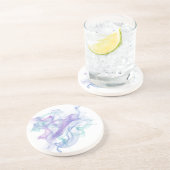 Abstracte Paarse haas Zandsteen Onderzetter (Zijkant)