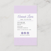 Abstracte Paarse handen Nail Artist Visitekaartje (Achterkant)