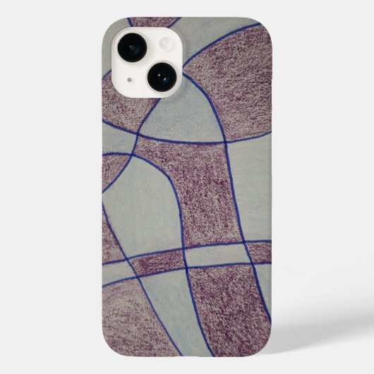 Abstracte paarse iPhone / iPad hoes (Achterkant)
