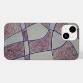 Abstracte paarse iPhone / iPad hoes (Achterkant (horizontaal))