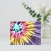 Abstracte Paarse kleurstof Briefkaart (Staand voorkant)