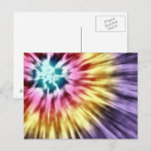 Abstracte Paarse kleurstof Briefkaart (Voorkant / Achterkant)