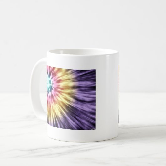 Abstracte Paarse kleurstof Koffiemok (Voorkant links)