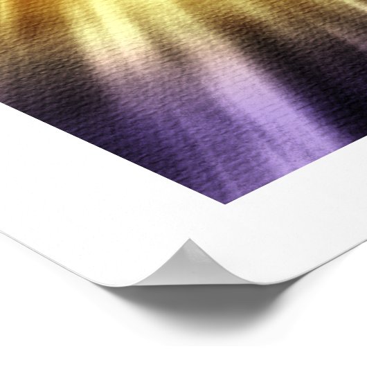 Abstracte Paarse kleurstof Poster (Hoek)