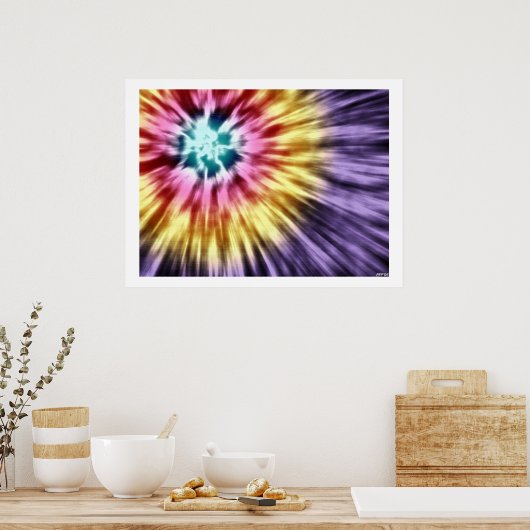 Abstracte Paarse kleurstof Poster (Keuken)