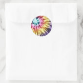 Abstracte Paarse kleurstof Ronde Sticker (Tas)