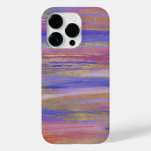 Abstracte Paarse, Koraal en Goud geschilderde Slag Case-Mate iPhone Case (Achterkant)