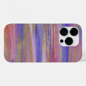Abstracte Paarse, Koraal en Goud geschilderde Slag Case-Mate iPhone Case (Achterkant (horizontaal))