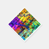 Abstracte paarse kubussen servetten (Hoek)