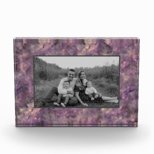 Abstracte paarse kwarts marmeren granietsteen fotoblokken (Voorkant)