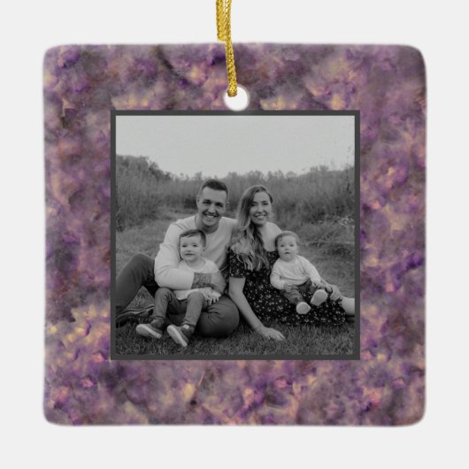 Abstracte paarse kwarts marmeren granietsteen keramisch ornament (Voorkant)