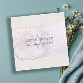 Abstracte Paarse Lila Borstel Stoke Monogram Shiny Vierkante Visitekaartje