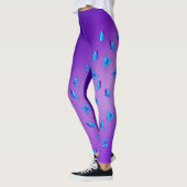 Abstracte Paarse maan en vlinders Leggings (Links)