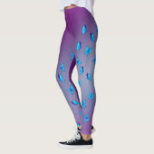 Abstracte Paarse maan en vlinders Leggings (Links)