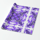 Abstracte paarse mandala, psychedelische mandala cadeaupapier (Uitgerold)