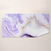 Abstracte paarse marmer badhanddoek (Badhanddoek)