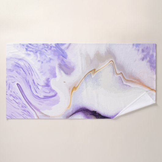Abstracte paarse marmer badhanddoek (Badhanddoek)