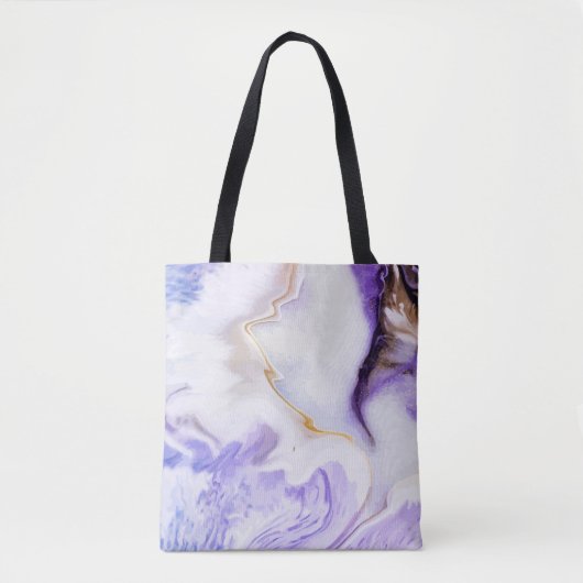 Abstracte paarse marmer tote bag (Voorkant)