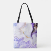 Abstracte paarse marmer tote bag (Achterkant)