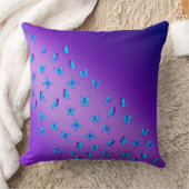 Abstracte Paarse Moonbeams en Vlinders Kussen (Deken)