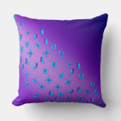 Abstracte Paarse Moonbeams en Vlinders Kussen (Voorkant)