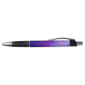 Abstracte Paarse Moonbeams en Vlinders Pen (Bovenkant)