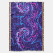 Abstracte paarse oceaangolfdekens deken (Voorkant Verticaal)