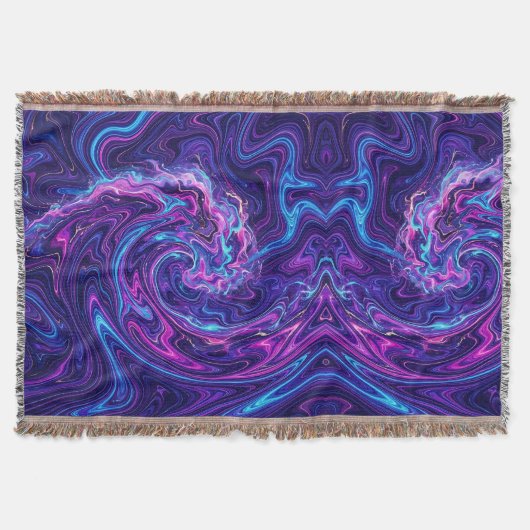 Abstracte paarse oceaangolfdekens deken (Voorkant)