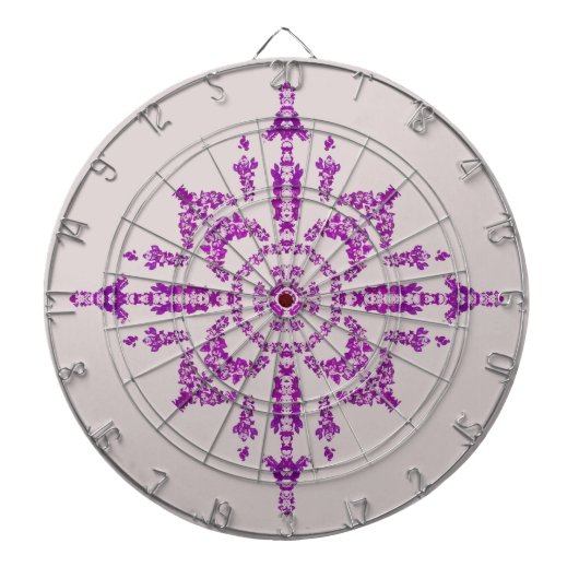 Abstracte Paarse Orchidee Flower Design Pattern Ar Dartbord (Voorkant)