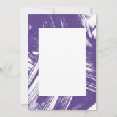 Abstracte Paarse penseelstreken foto Afstuderen Bedankkaart (Achterkant)