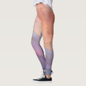 Abstracte Paarse perzik Leggings (Links)