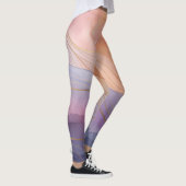 Abstracte Paarse perzik Leggings (Rechts)