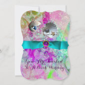 ABSTRACTE PAARSE PINKWAVELLEN, BLUE RIBBON KAART (Achterkant)