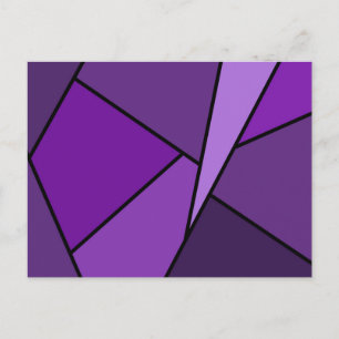 Abstracte Paarse polygons Briefkaart