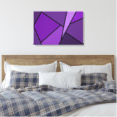 Abstracte Paarse polygons Canvas Afdruk (Insitu (Slaapkamer))