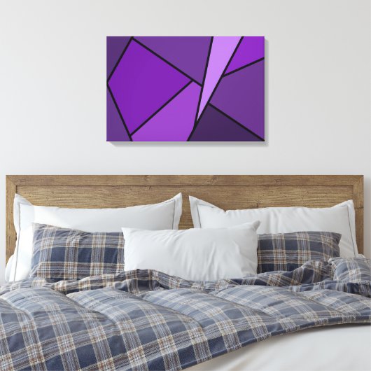 Abstracte Paarse polygons Canvas Afdruk (Insitu (Slaapkamer))