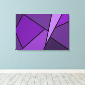 Abstracte Paarse polygons Canvas Afdruk (Insitu (Houten vloer))