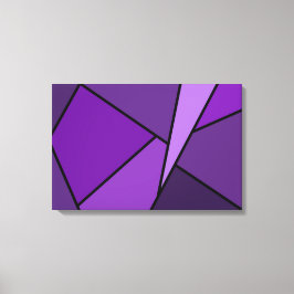 Abstracte Paarse polygons Canvas Afdruk