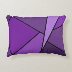 Abstracte Paarse polygons Decoratief Kussen