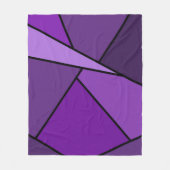 Abstracte Paarse polygons Fleece Deken (Voorkant)