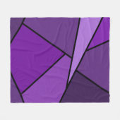 Abstracte Paarse polygons Fleece Deken (Voorkant (Horizontaal))