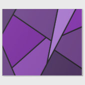 Abstracte Paarse Polygons geschenkverpakking Cadeaupapier (Vlak)