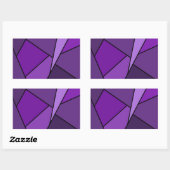 Abstracte Paarse polygons Rechthoekige Sticker (Vel)