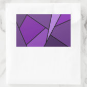 Abstracte Paarse polygons Rechthoekige Sticker (Tas)