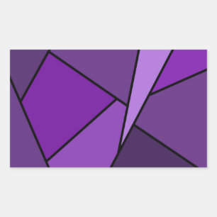 Abstracte Paarse polygons Rechthoekige Sticker